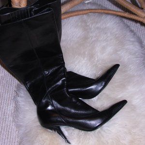 Women's Black Knee High Black Boots sz 8